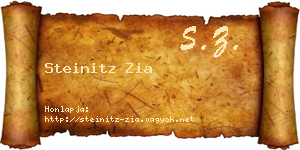 Steinitz Zia névjegykártya